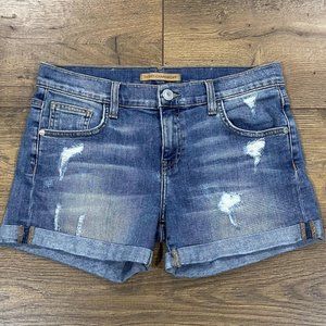 Rebecca Minkoff Shorts Womens 25 Beverly Jean Denim Cuffed‎ Distressed Stretch